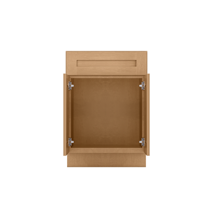 Sink Base Kitchen Cabinet SB24 Shaker Toffee LessCare 24 in. width 34.5 in. height 24 in. depth