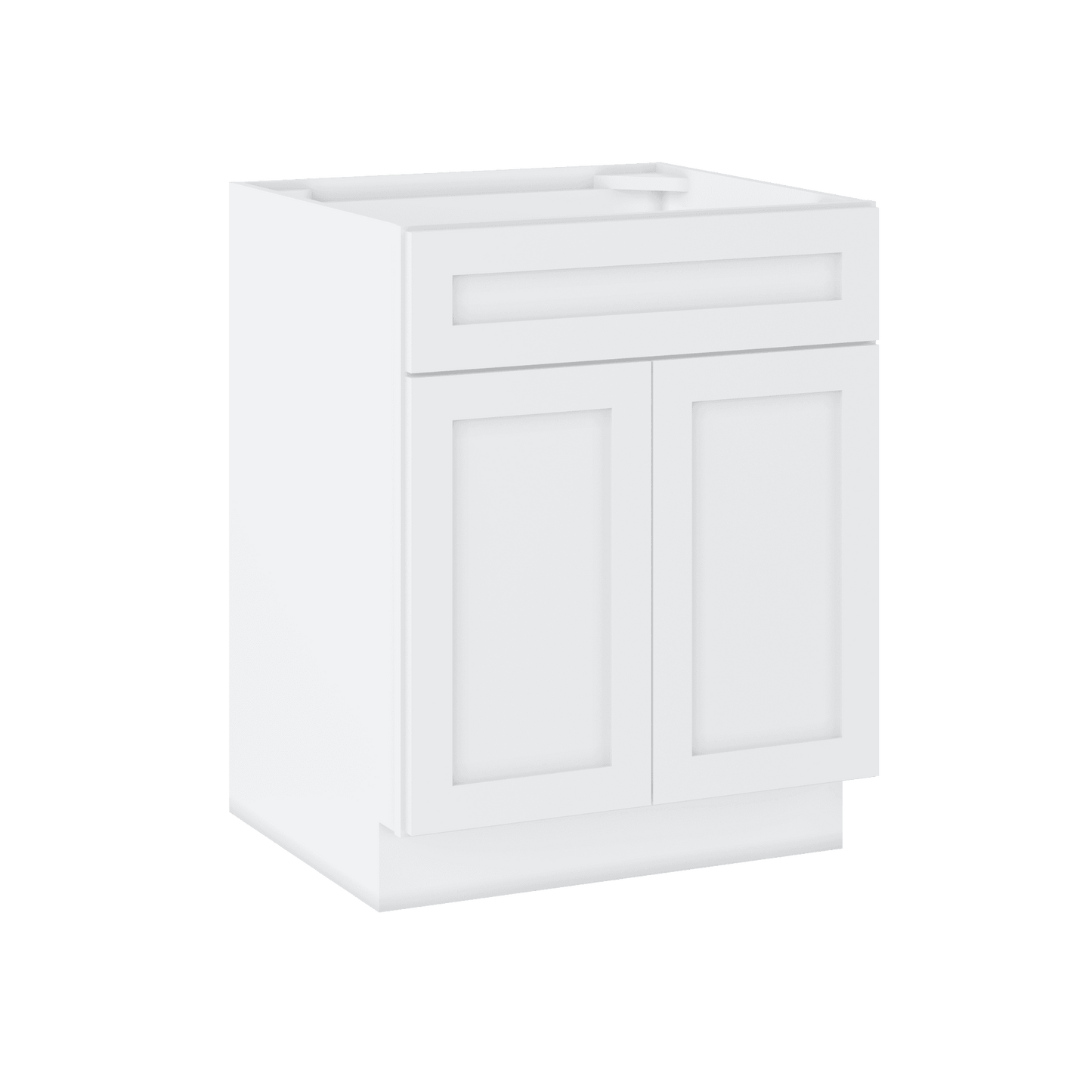 Sink Base Kitchen Cabinet SB27 Alpina White LessCare 27 in. width 34.5 in. height 24 in. depth