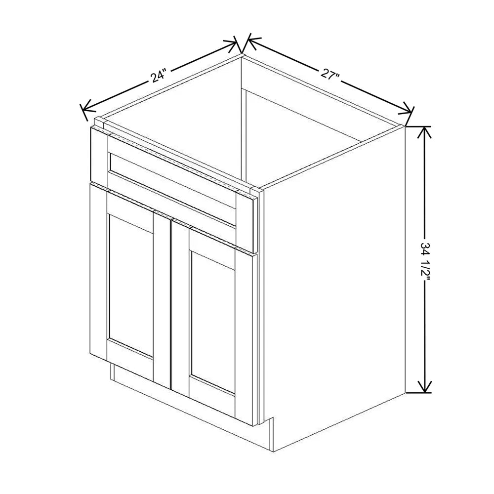 J&K Sage E3 Sink Base - 27" W