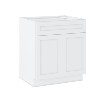 Sink Base Kitchen Cabinet SB30 Alpina White LessCare 30 in. width 34.5 in. height 24 in. depth