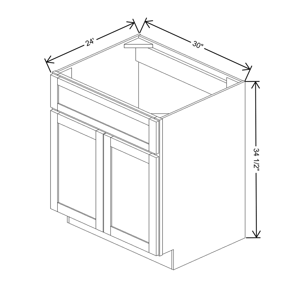 Wolf Classic Grove Terrain Stain 30"W Sink Base Cabinet