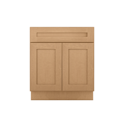 Sink Base Kitchen Cabinet SB30 Shaker Toffee LessCare 30 in. width 34.5 in. height 24 in. depth