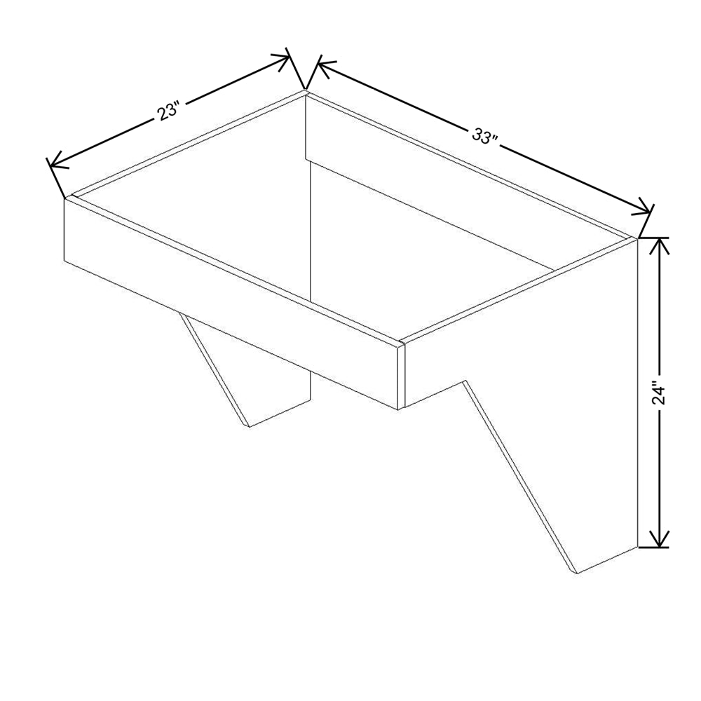 CNC Luxor 5-Piece Misty Grey 33" W Removable Sink Insert