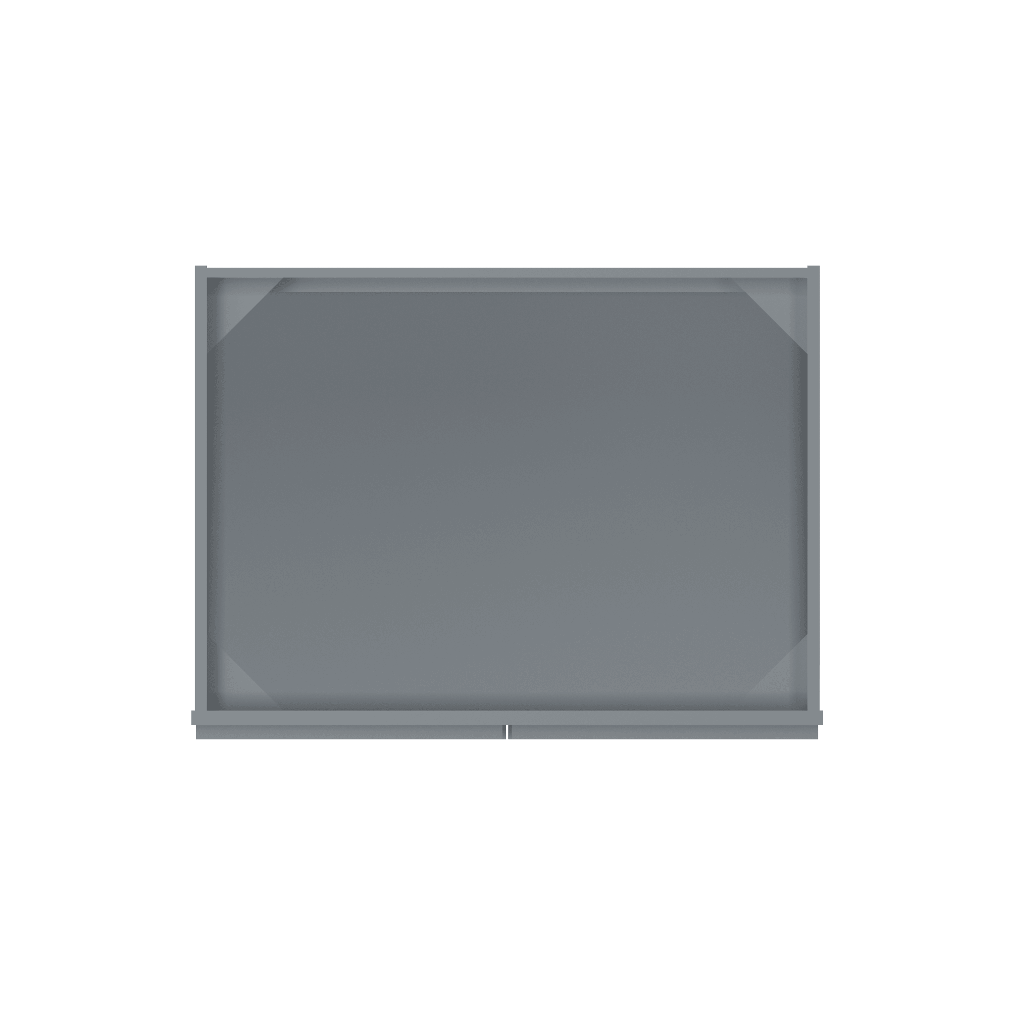 Sink Base Kitchen Cabinet SB33 Colonial Gray LessCare 33 in. width 34.5 in. height 24 in. depth