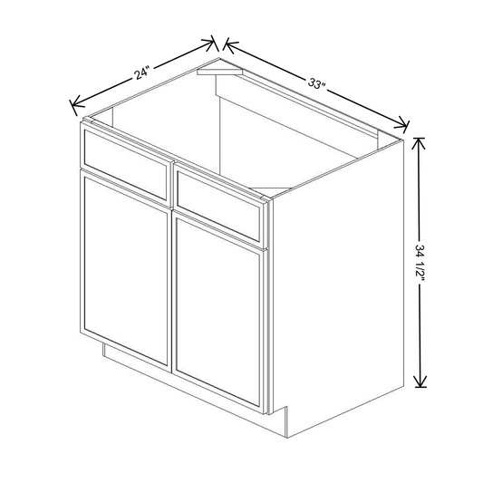 Cubitac Prestige Dover Latte 33" W Sink Base Cabinet
