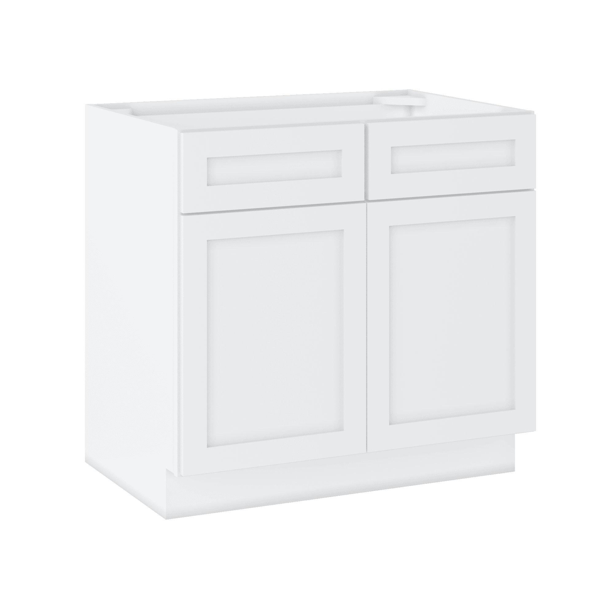 Sink Base Kitchen Cabinet SB36 Alpina White LessCare 36 in. width 34.5 in. height 24 in. depth