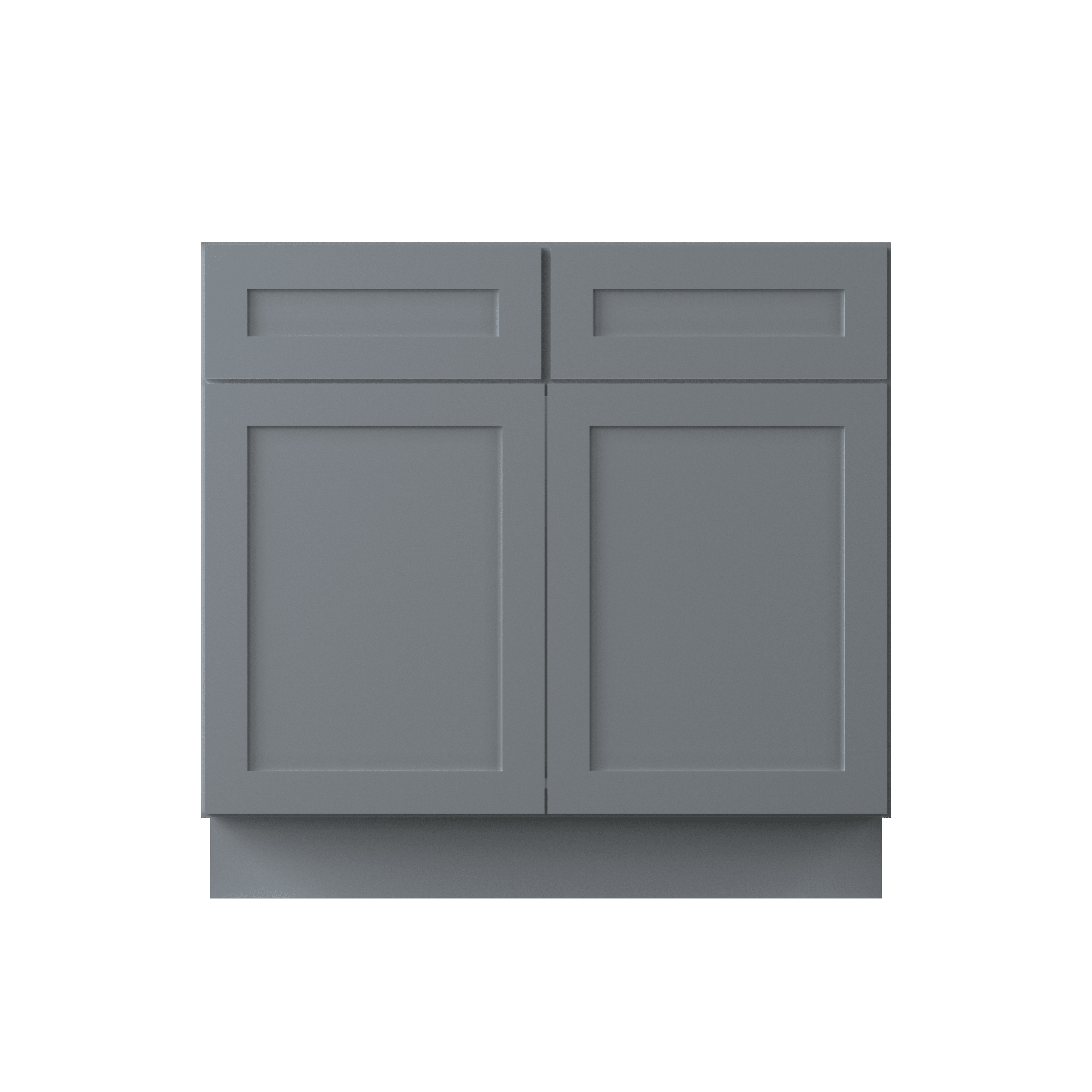 Sink Base Kitchen Cabinet SB36 Colonial Gray LessCare 36 in. width 34.5 in. height 24 in. depth