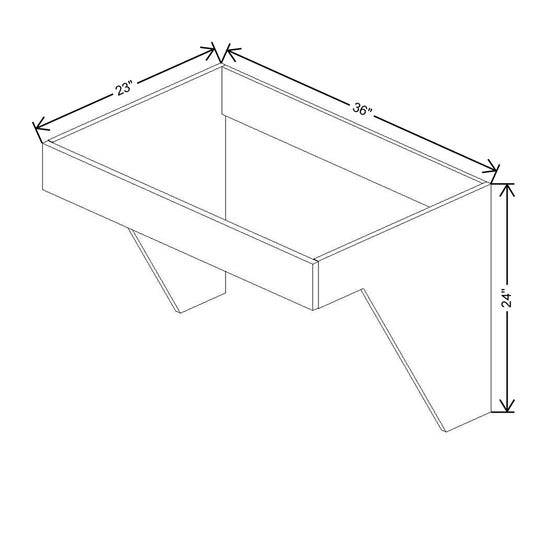 CNC Luxor 5-Piece Misty Grey 36" W Removable Sink Insert