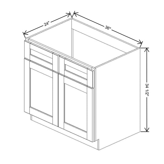 J&K Sage E3 Sink Base - 36" W