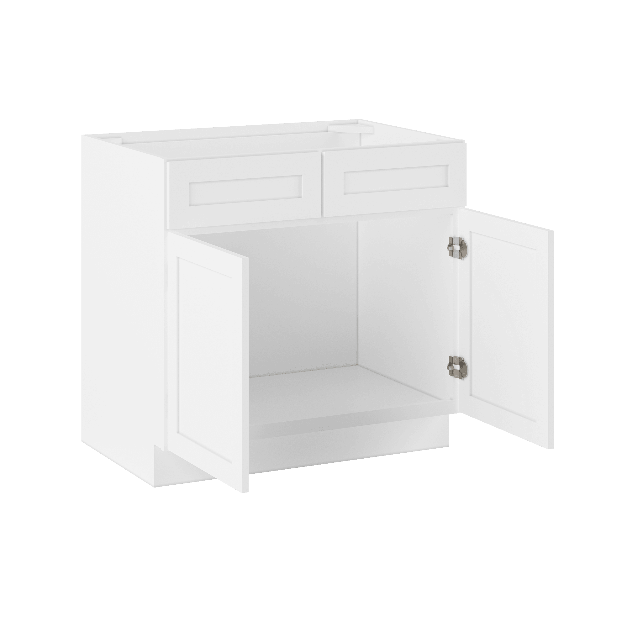 Sink Base Kitchen Cabinet SB36 Alpina White LessCare 36 in. width 34.5 in. height 24 in. depth