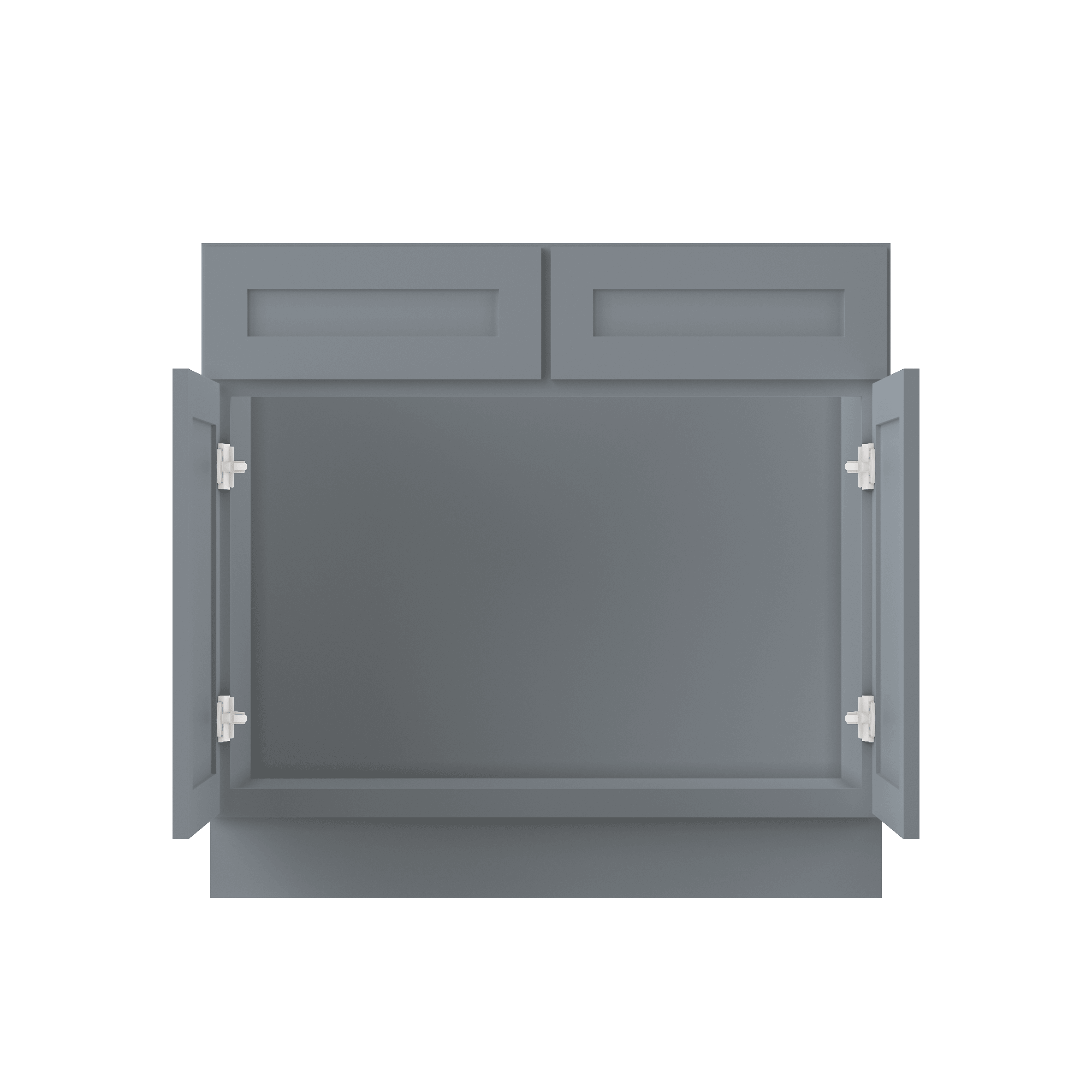 Sink Base Kitchen Cabinet SB36 Colonial Gray LessCare 36 in. width 34.5 in. height 24 in. depth