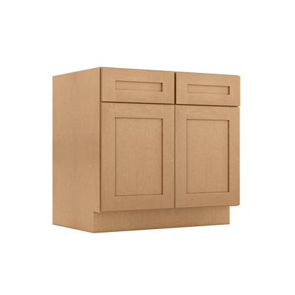 Sink Base Kitchen Cabinet SB36 Shaker Toffee LessCare 36 in. width 34.5 in. height 24 in. depth