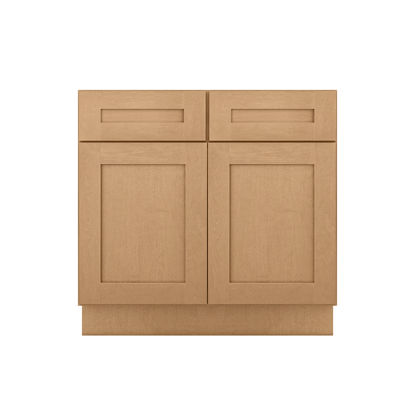 Sink Base Kitchen Cabinet SB36 Shaker Toffee LessCare 36 in. width 34.5 in. height 24 in. depth