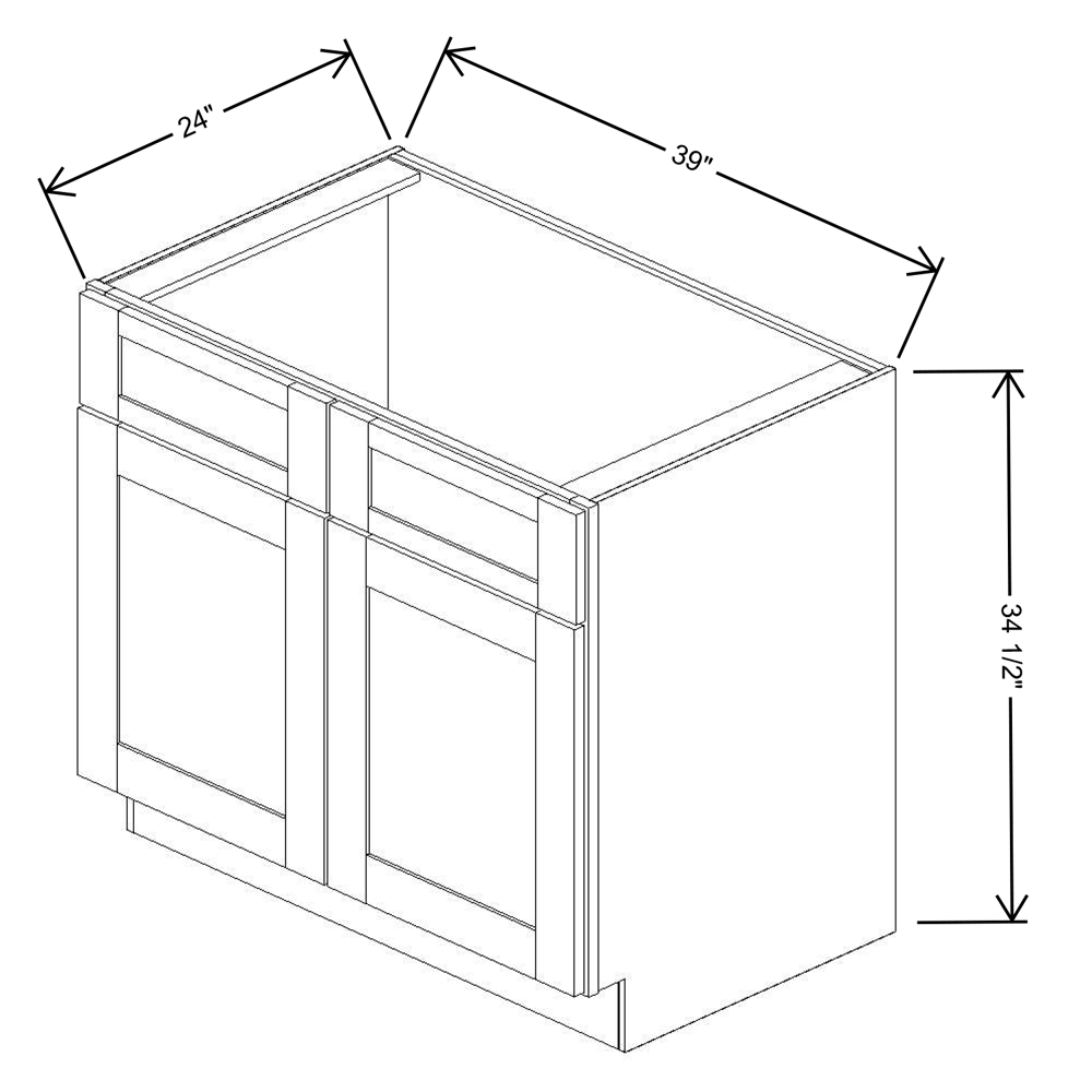 Fabuwood Allure Fusion Dove 39"W Sink Base