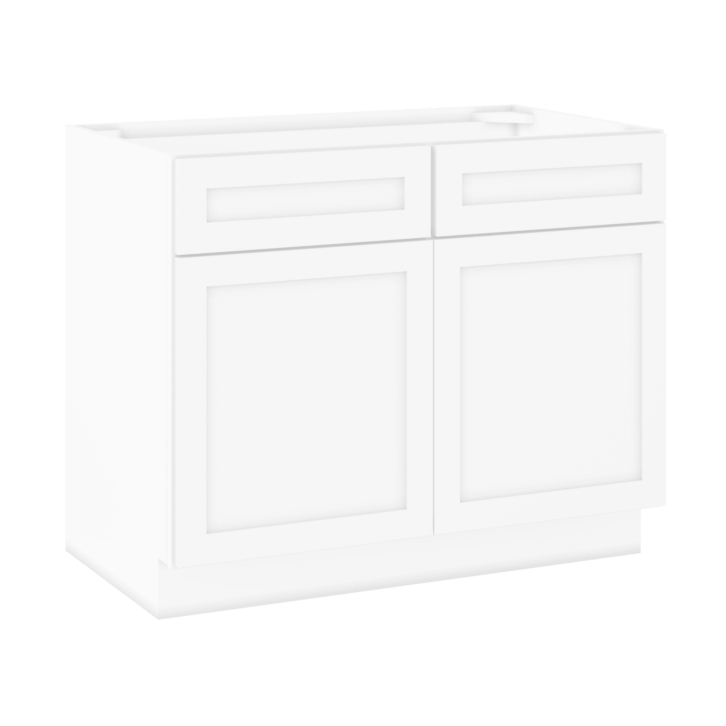 Sink Base Kitchen Cabinet SB42 Alpina White LessCare 42 in. width 34.5 in. height 24 in. depth