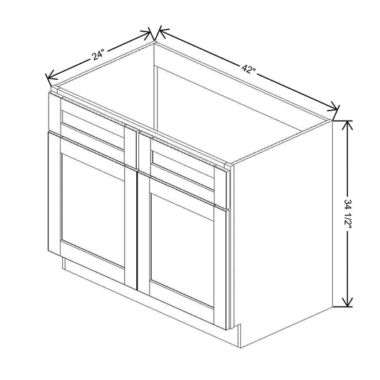 J&K Charcoal E2 Sink Base - 42" W