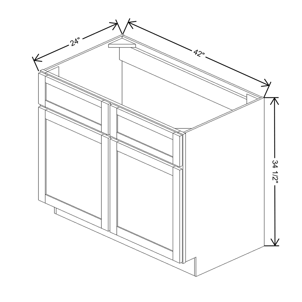 Wolf Classic Grove Terrain Stain 42"W Sink Base Cabinet