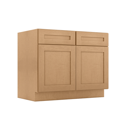 Sink Base Kitchen Cabinet SB42 Shaker Toffee LessCare 42 in. width 34.5 in. height 24 in. depth