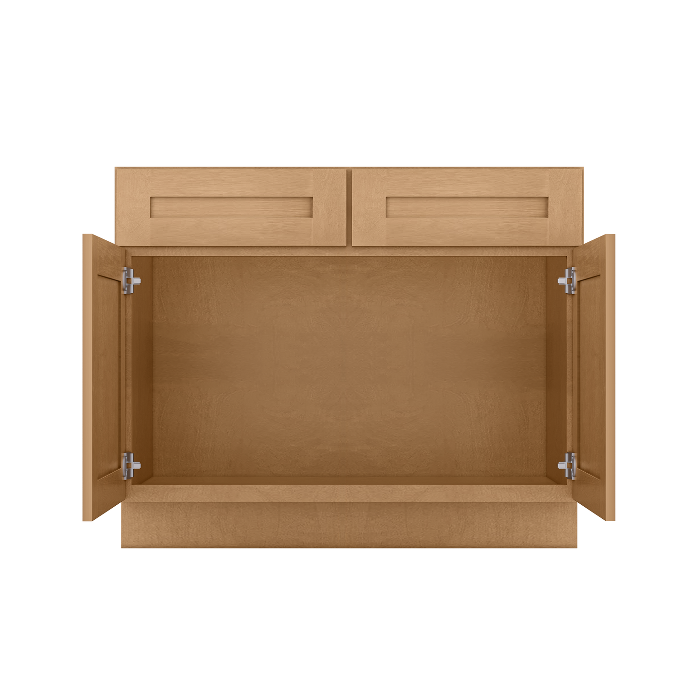 Sink Base Kitchen Cabinet SB42 Shaker Toffee LessCare 42 in. width 34.5 in. height 24 in. depth