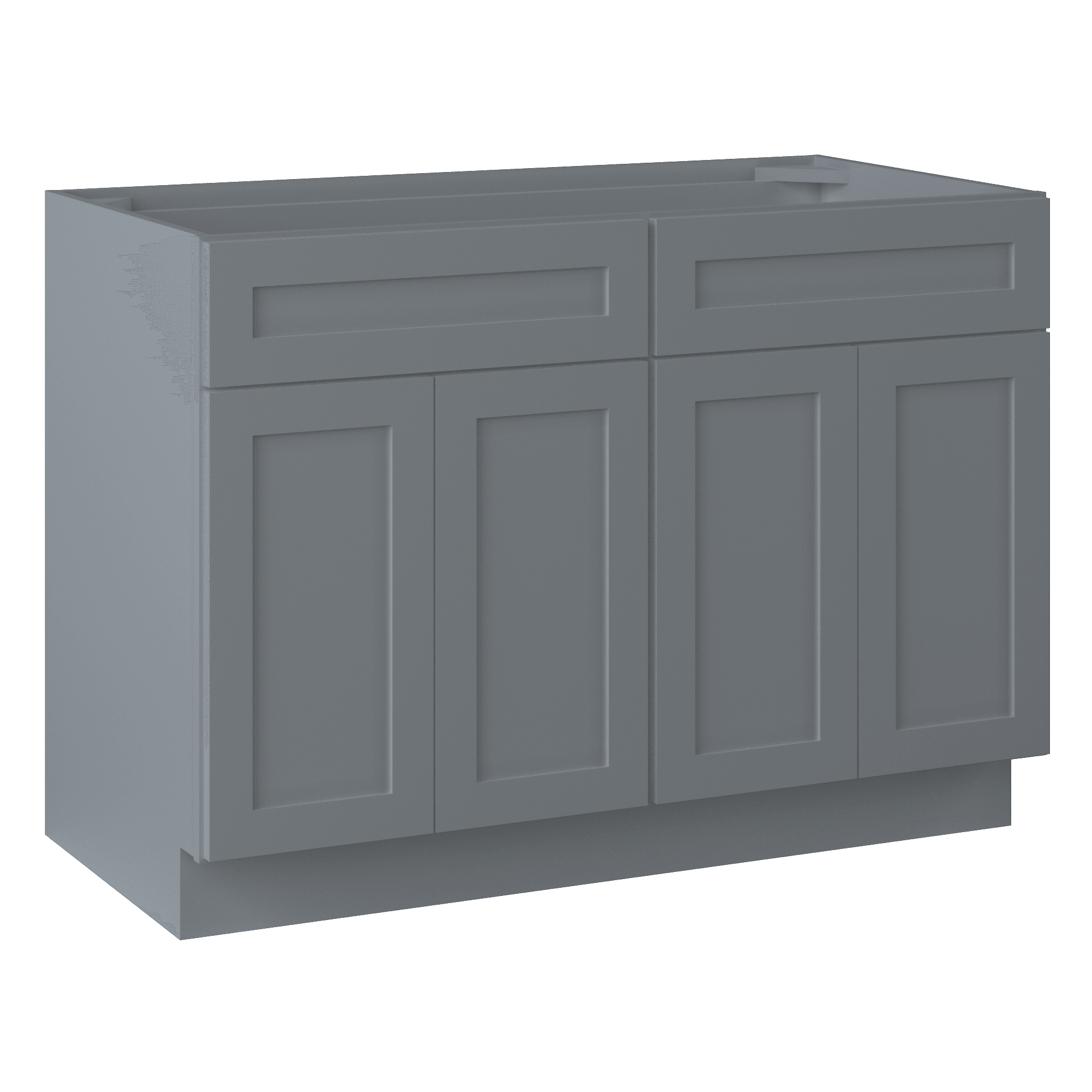 Sink Base Kitchen Cabinet SB48 Colonial Gray LessCare 48 in. width 34.5 in. height 24 in. depth