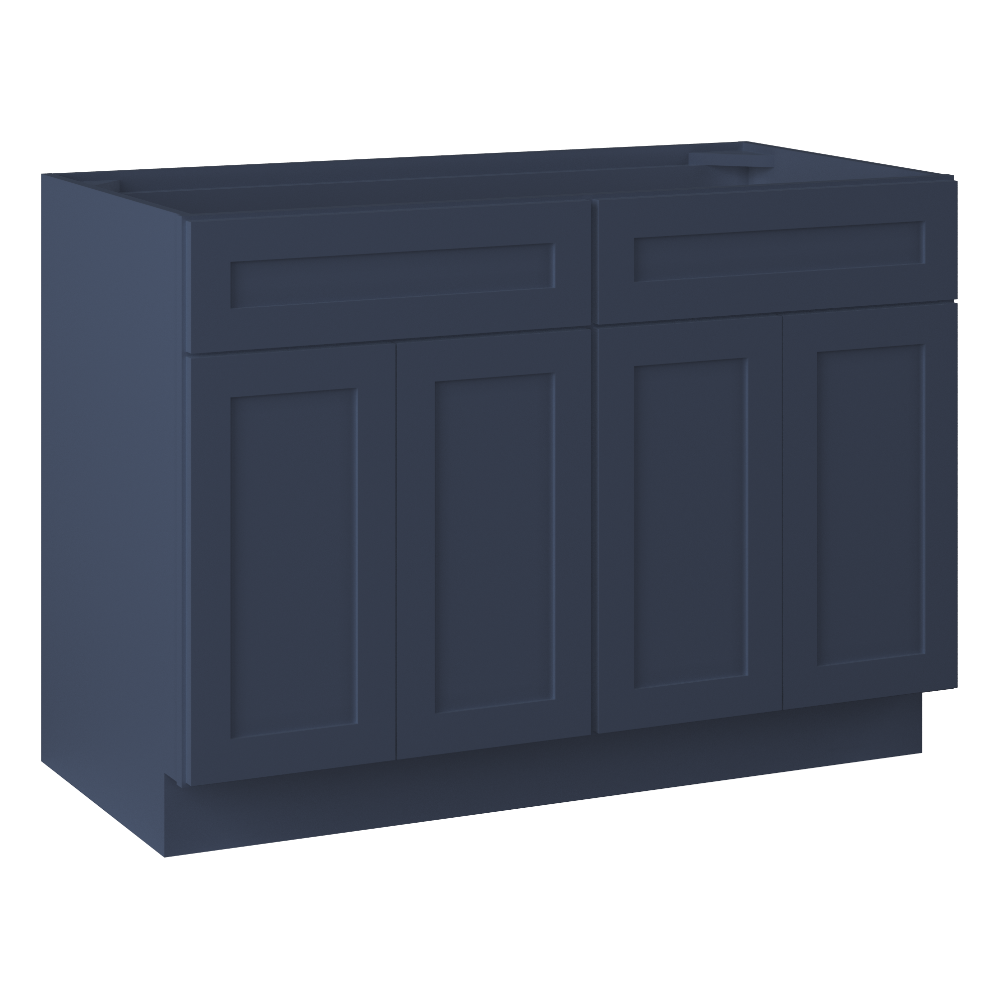 Sink Base Kitchen Cabinet SB48 Danbury Blue LessCare 48 in. width 34.5 in. height 24 in. depth