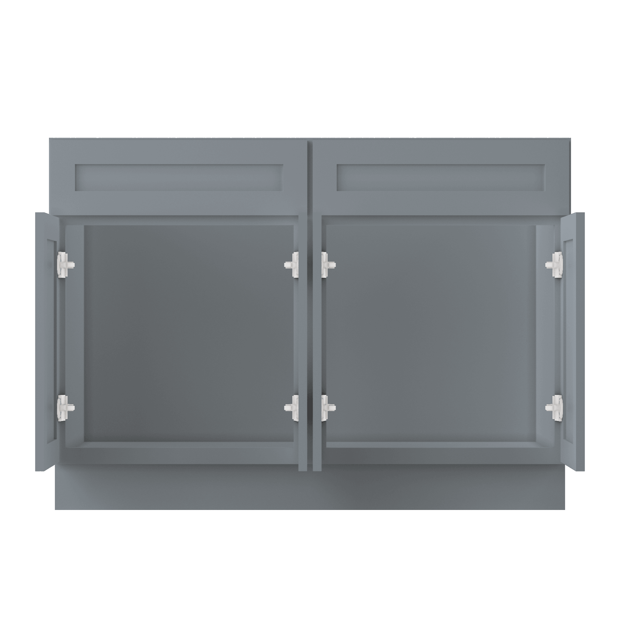 Sink Base Kitchen Cabinet SB48 Colonial Gray LessCare 48 in. width 34.5 in. height 24 in. depth