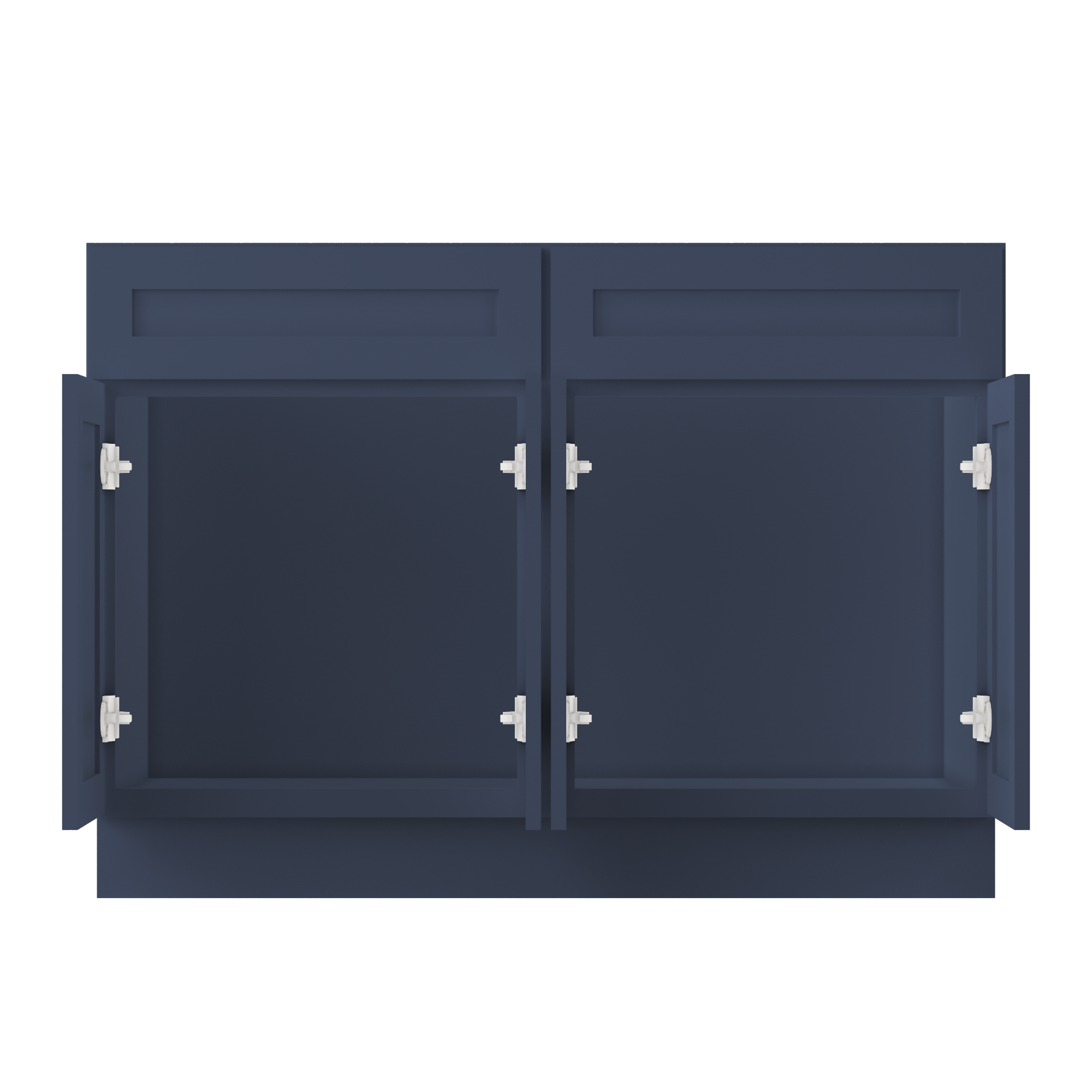 Sink Base Kitchen Cabinet SB48 Danbury Blue LessCare 48 in. width 34.5 in. height 24 in. depth