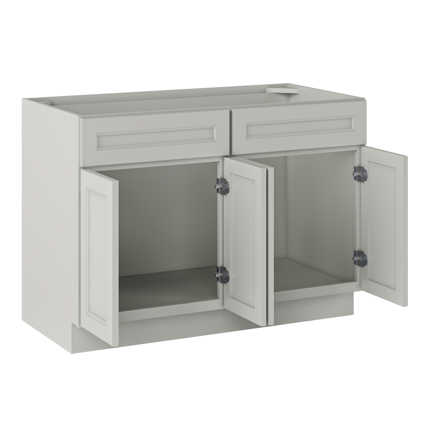 Sink Base Kitchen Cabinet SB48 Milan Pearl 48 in. width 34.5 in. height 24 in. depth