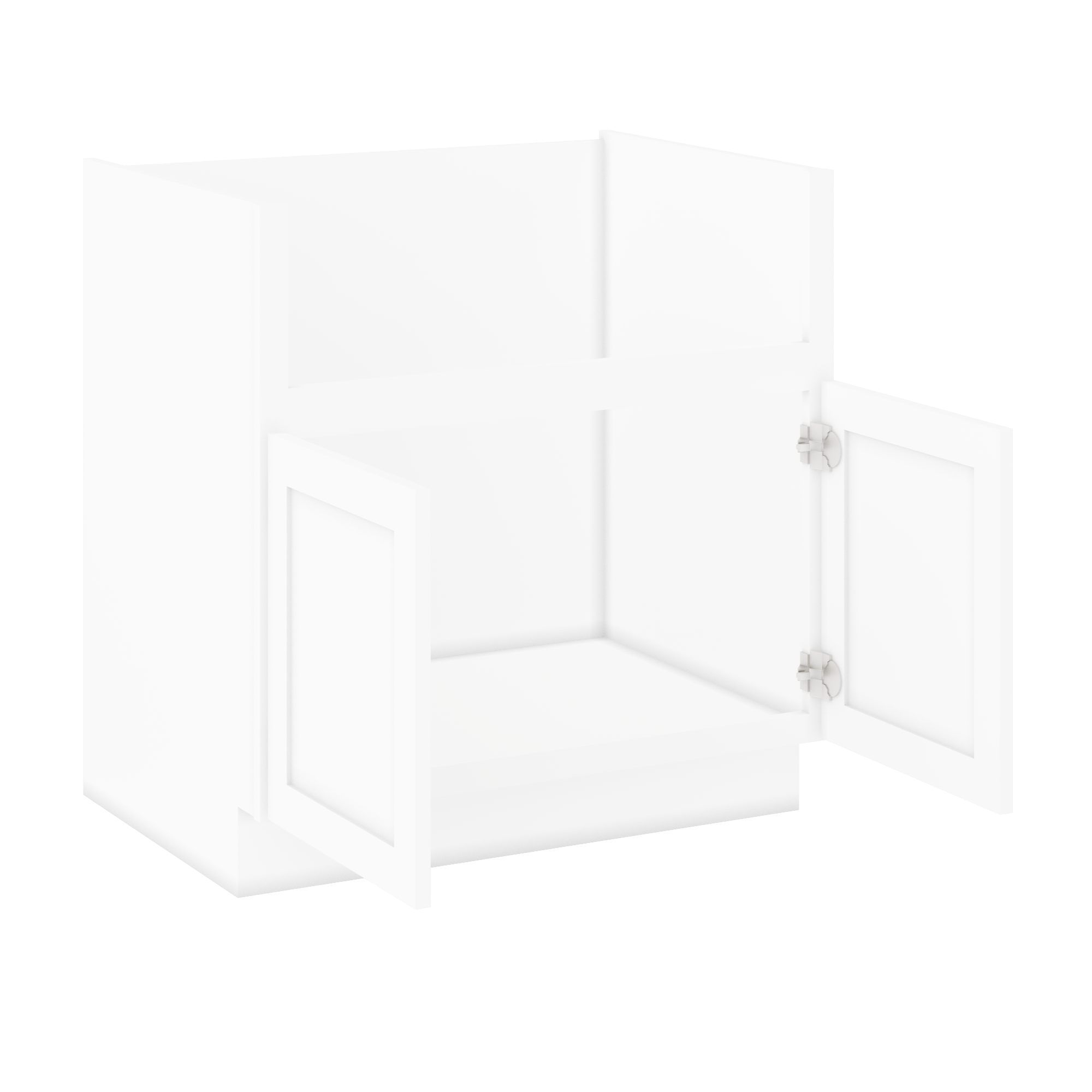 Farmhouse Sink Base Cabinet SBF33 Alpina White LessCare 33 in. width