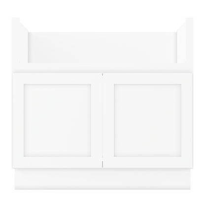 Farmhouse Sink Base Cabinet SBF36 Alpina White LessCare 36 in. width