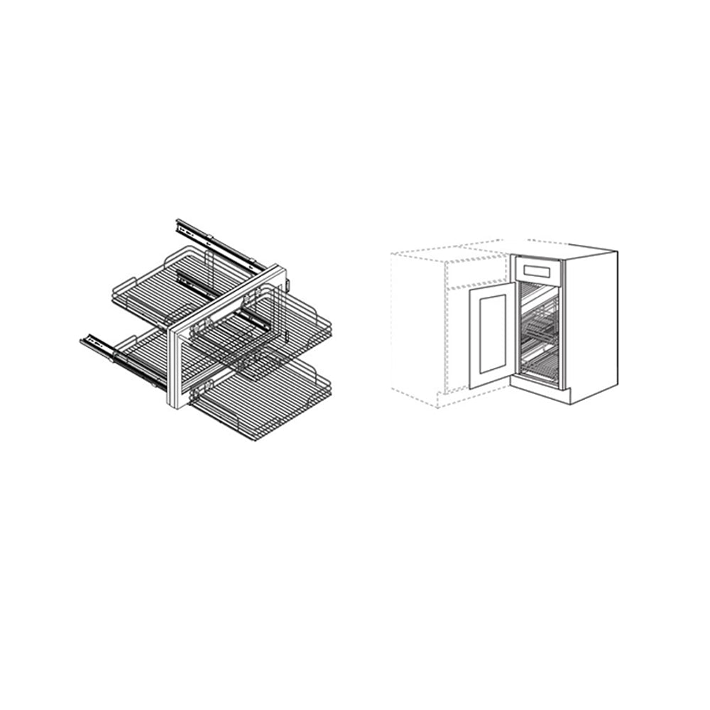 Cubitac Imperial Artisan Moss 45/48" W Soft Close Blind Corner Optimizer