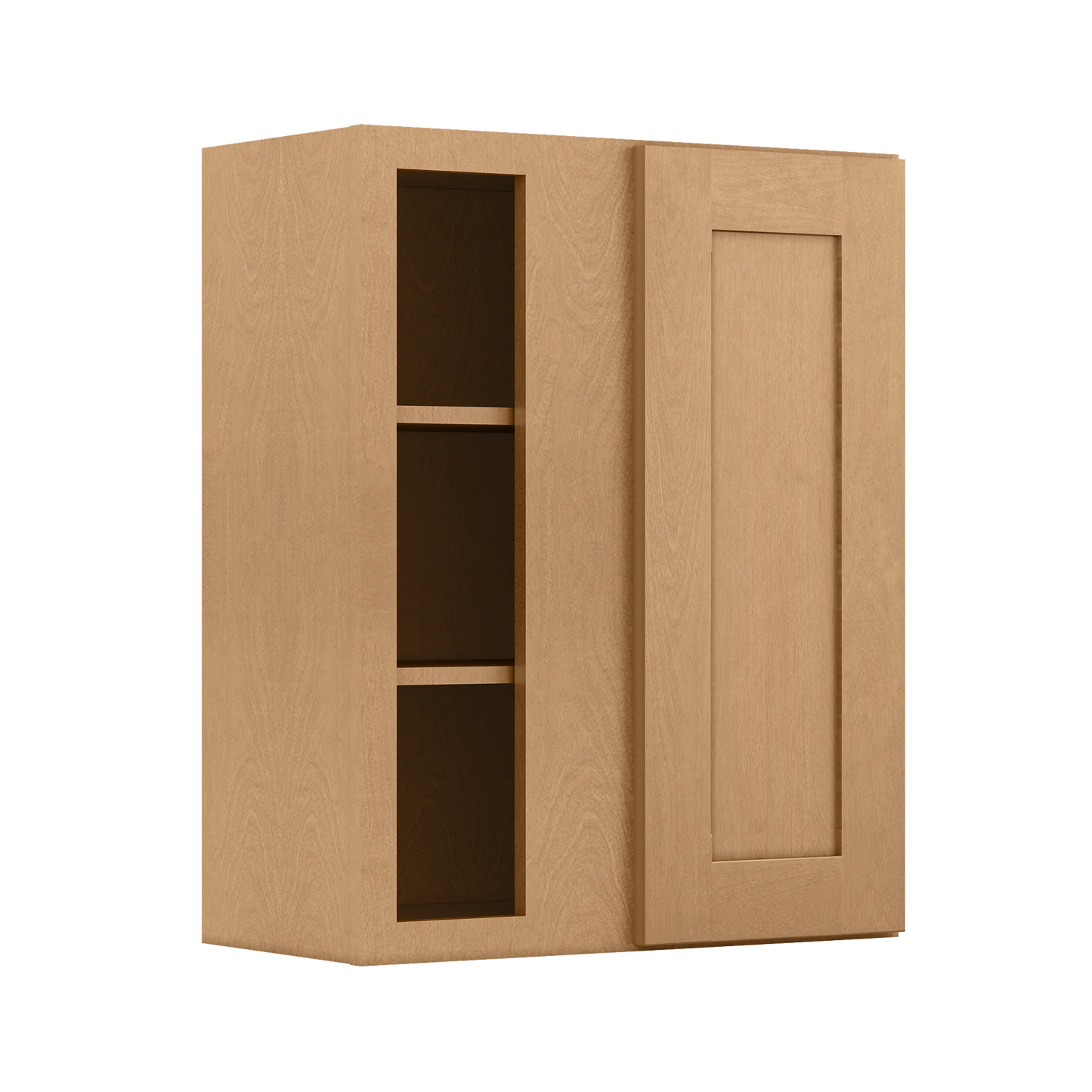 Square Corner Wall Blind Reversible Kitchen Cabinet SC2430 Shaker Toffee LessCare 24 in. width 30 in. height 12 in. depth