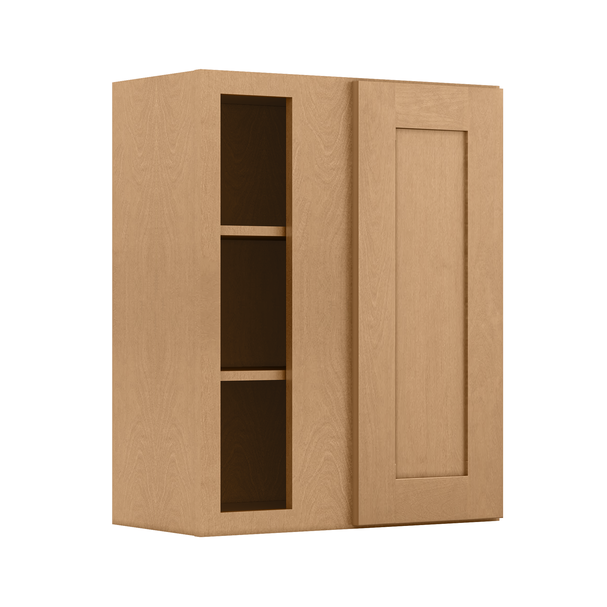 Square Corner Wall Blind Reversible Kitchen Cabinet SC2430 Shaker Toffee LessCare 24 in. width 30 in. height 12 in. depth