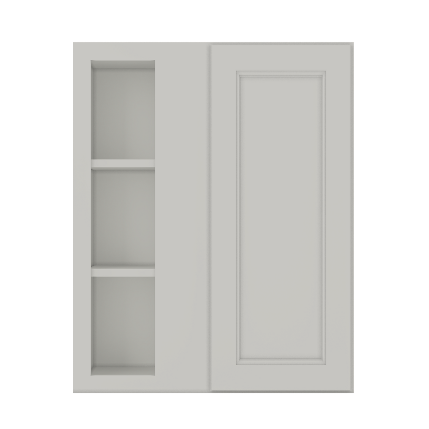 Square Corner Wall Blind Reversible Kitchen Cabinet SC2430 Milan Pearl LessCare 24 in. width 30 in. height 12 in. depth