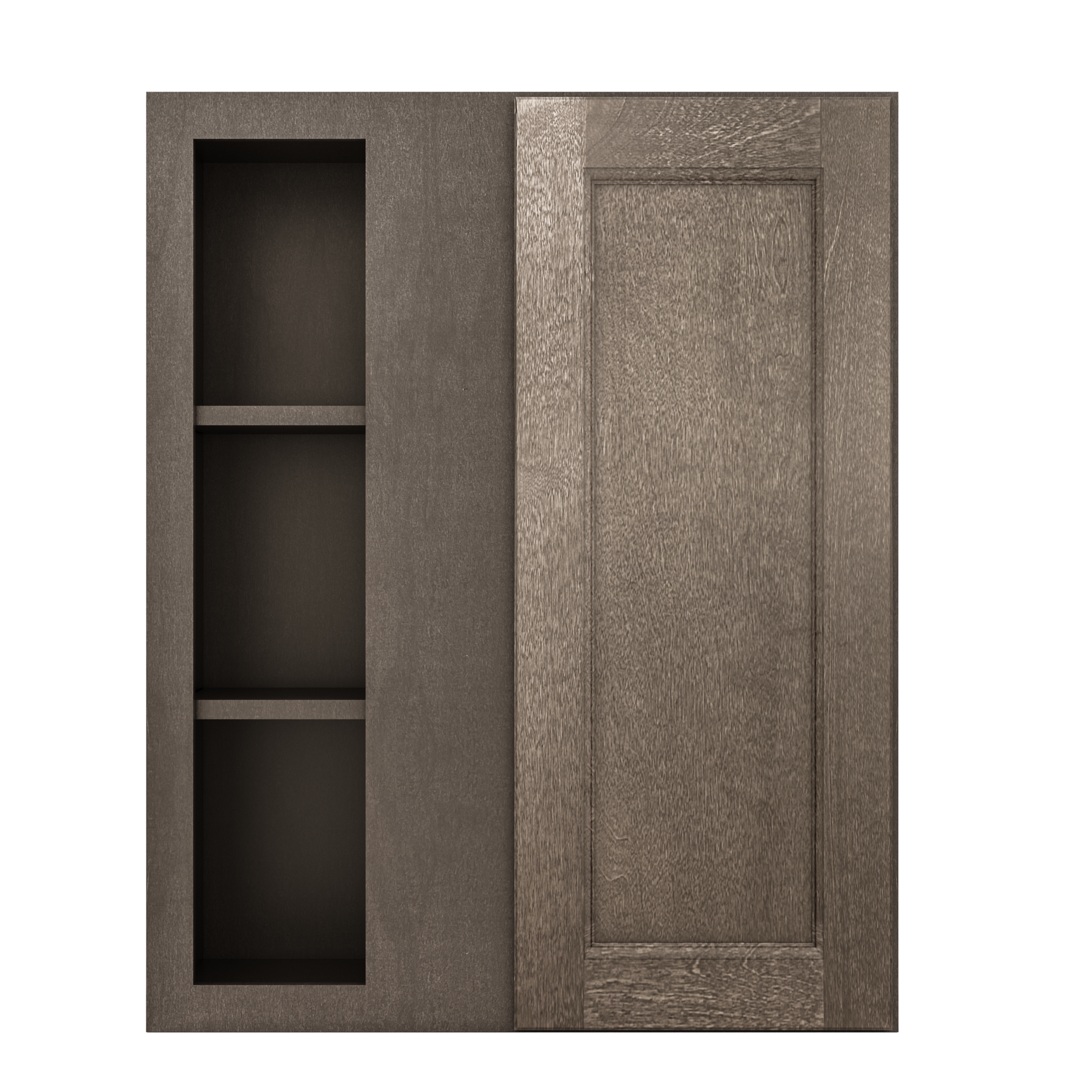 Square Corner Wall Blind Reversible Kitchen Cabinet SC2430 Milan Slate 24 in. width 30 in. height 12 in. depth