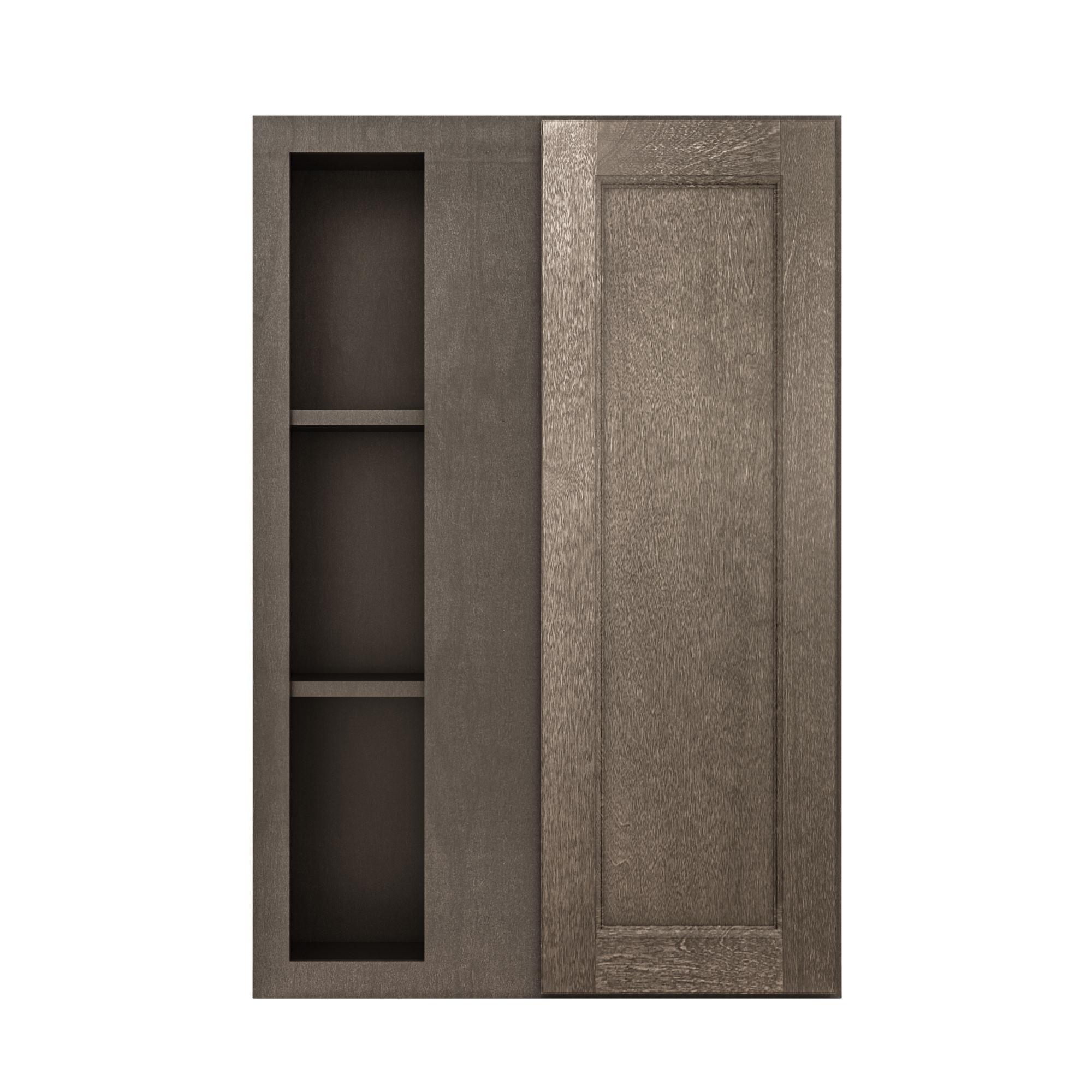 Square Corner Wall Blind Reversible Kitchen Cabinet SC2436 Milan Slate 24 in. width 36 in. height 12 in. depth