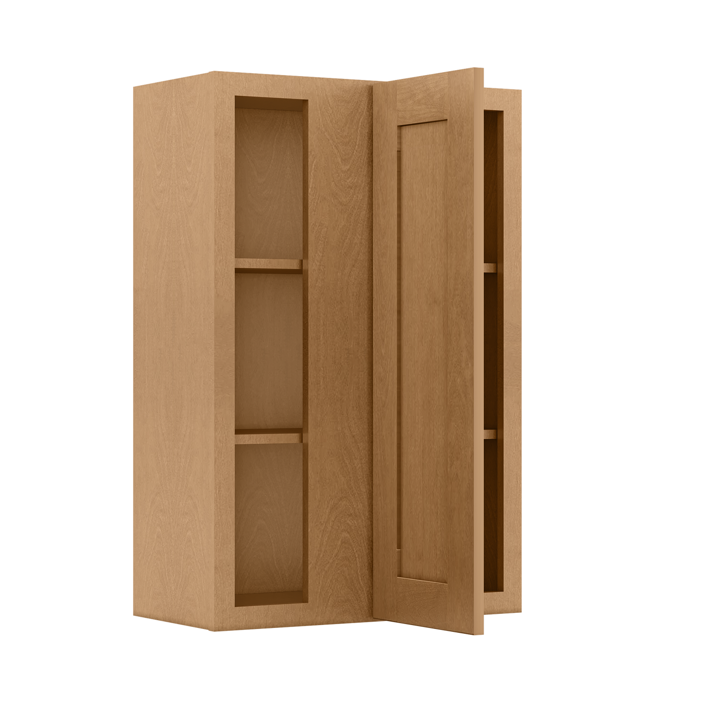 Square Corner Wall Blind Reversible Kitchen Cabinet SC2436 Shaker Toffee LessCare 24 in. width 36 in. height 12 in. depth