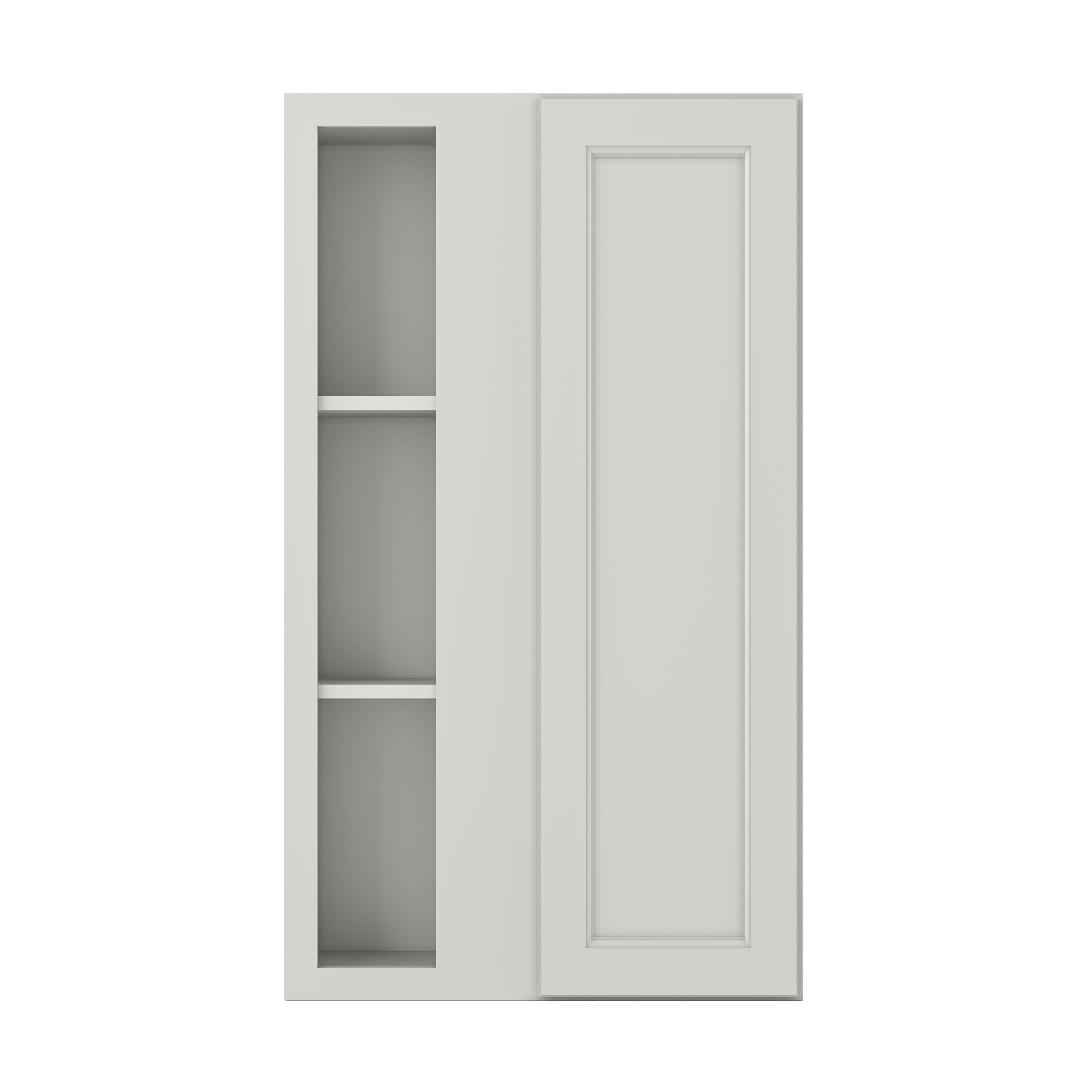 Square Corner Wall Blind Reversible Kitchen Cabinet SC2442 Milan Pearl 24 in. width 42 in. height 12 in. depth