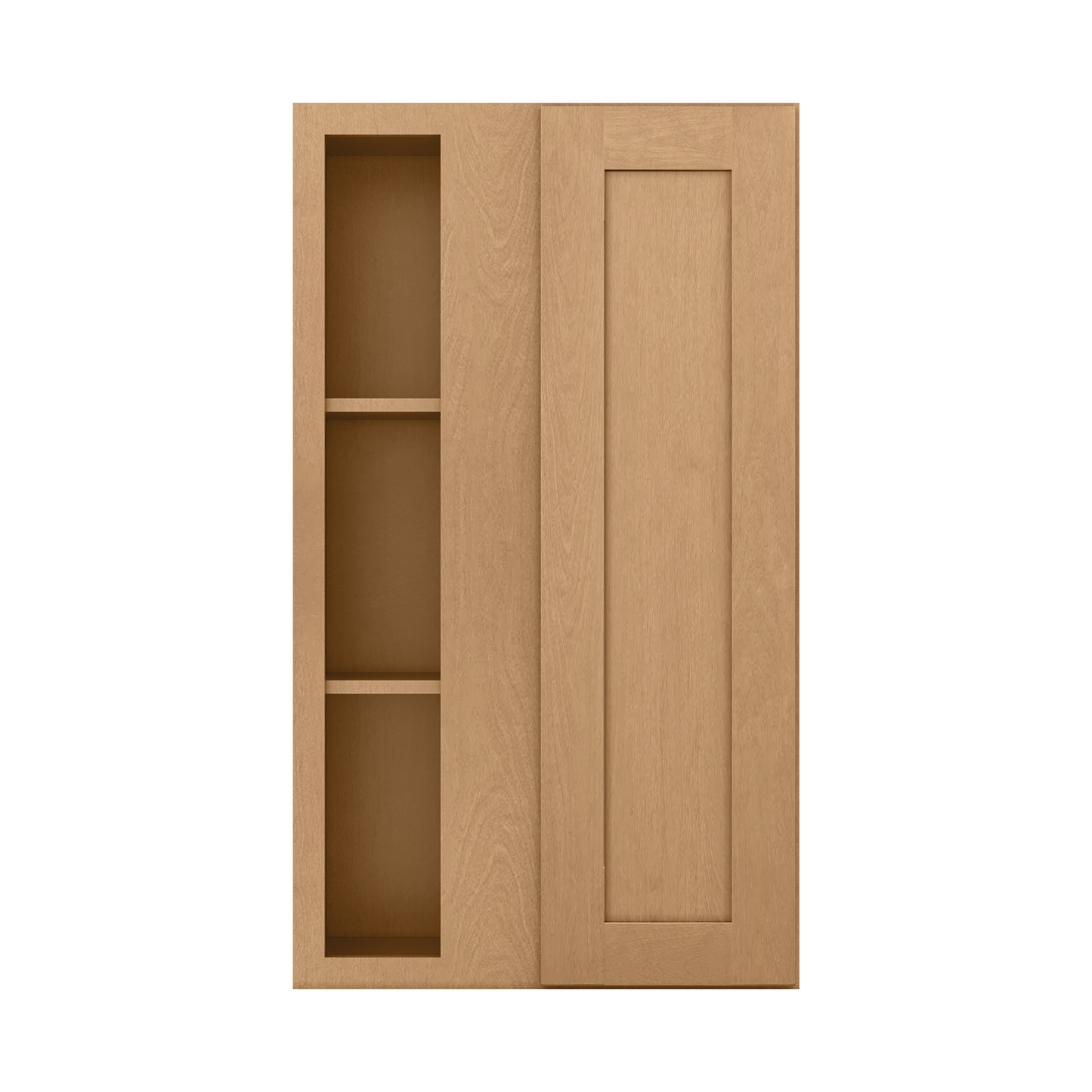 Square Corner Wall Blind Reversible Kitchen Cabinet SC2442 Shaker Toffee LessCare 24 in. width 42 in. height 12 in. depth