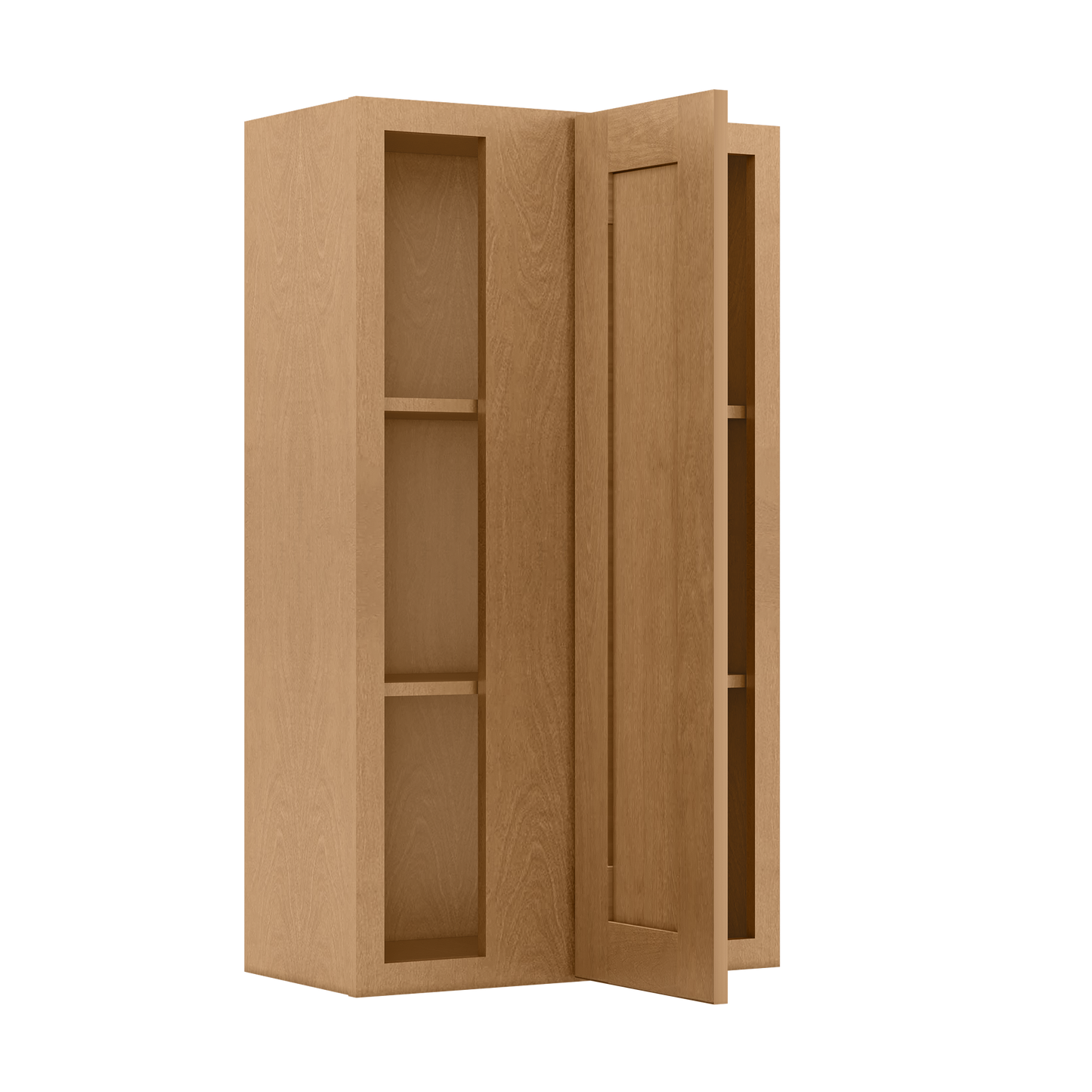 Square Corner Wall Blind Reversible Kitchen Cabinet SC2442 Shaker Toffee LessCare 24 in. width 42 in. height 12 in. depth