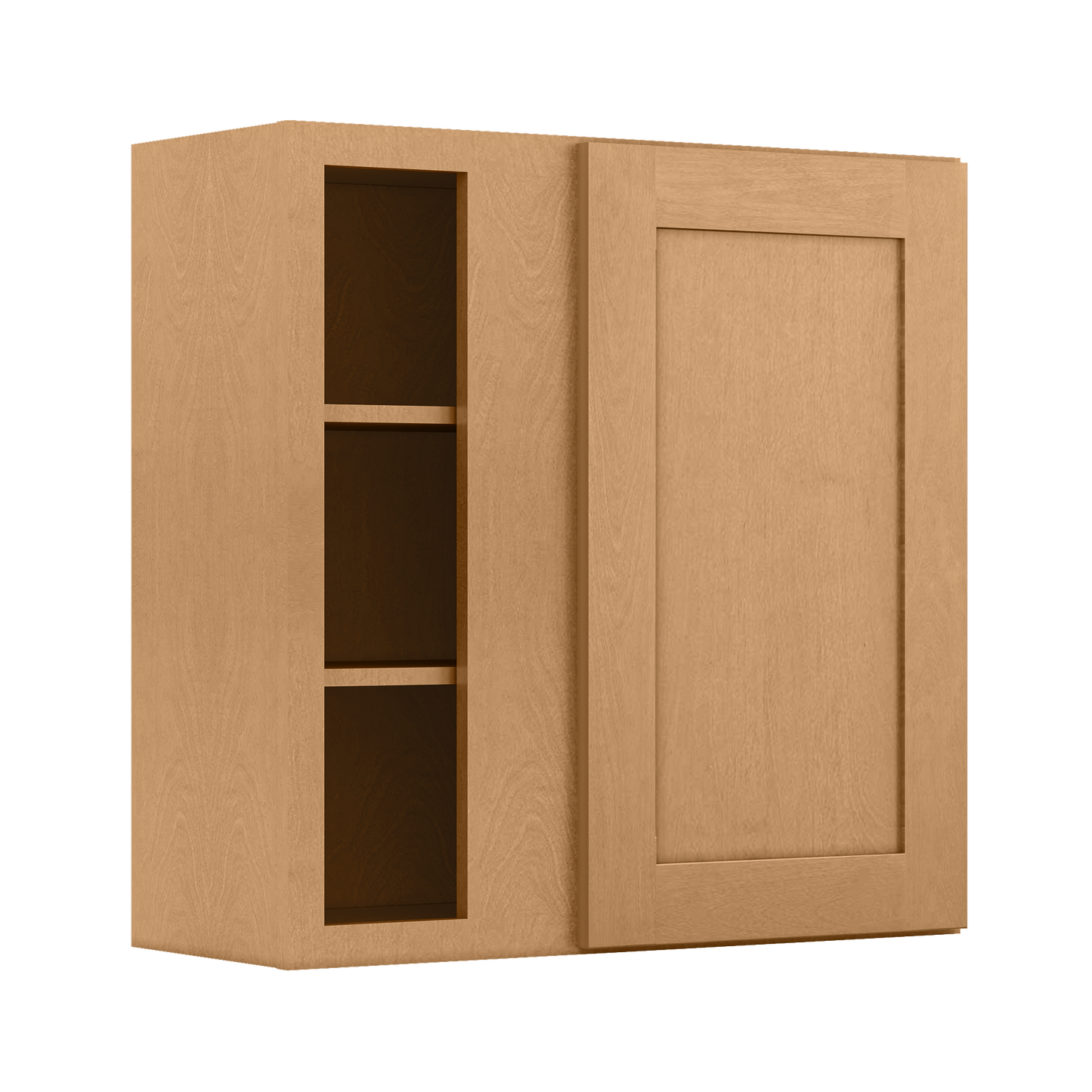 Square Corner Wall Blind Reversible Kitchen Cabinet SC3030 Shaker Toffee LessCare 30 in. width 30 in. height 12 in. depth