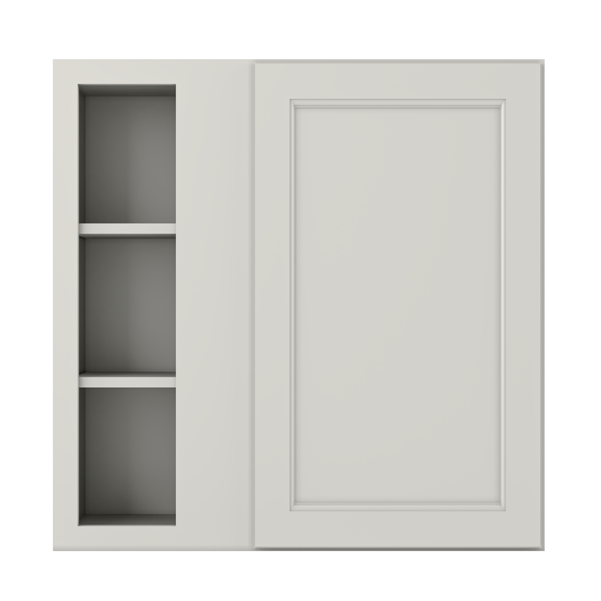 Square Corner Wall Blind Reversible Kitchen Cabinet SC3030 Milan Pearl 30 in. width 30 in. height 12 in. depth