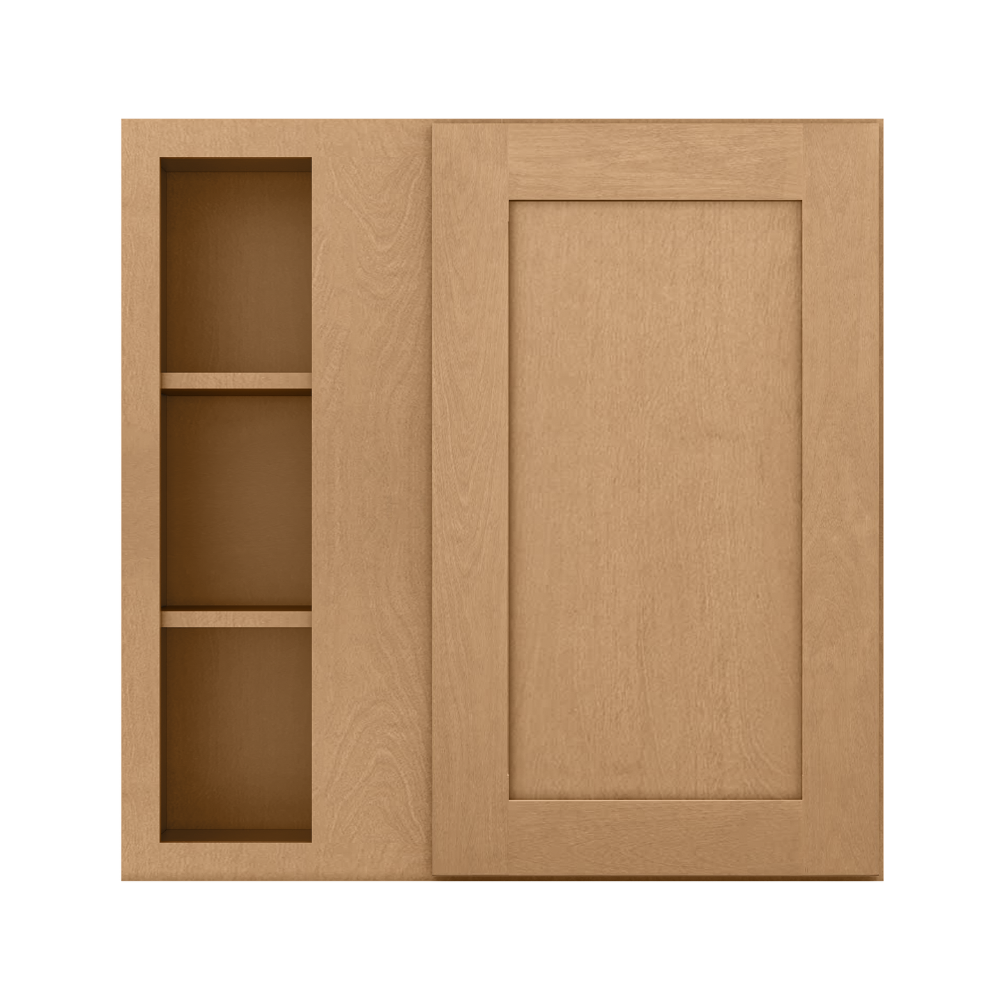 Square Corner Wall Blind Reversible Kitchen Cabinet SC3030 Shaker Toffee LessCare 30 in. width 30 in. height 12 in. depth