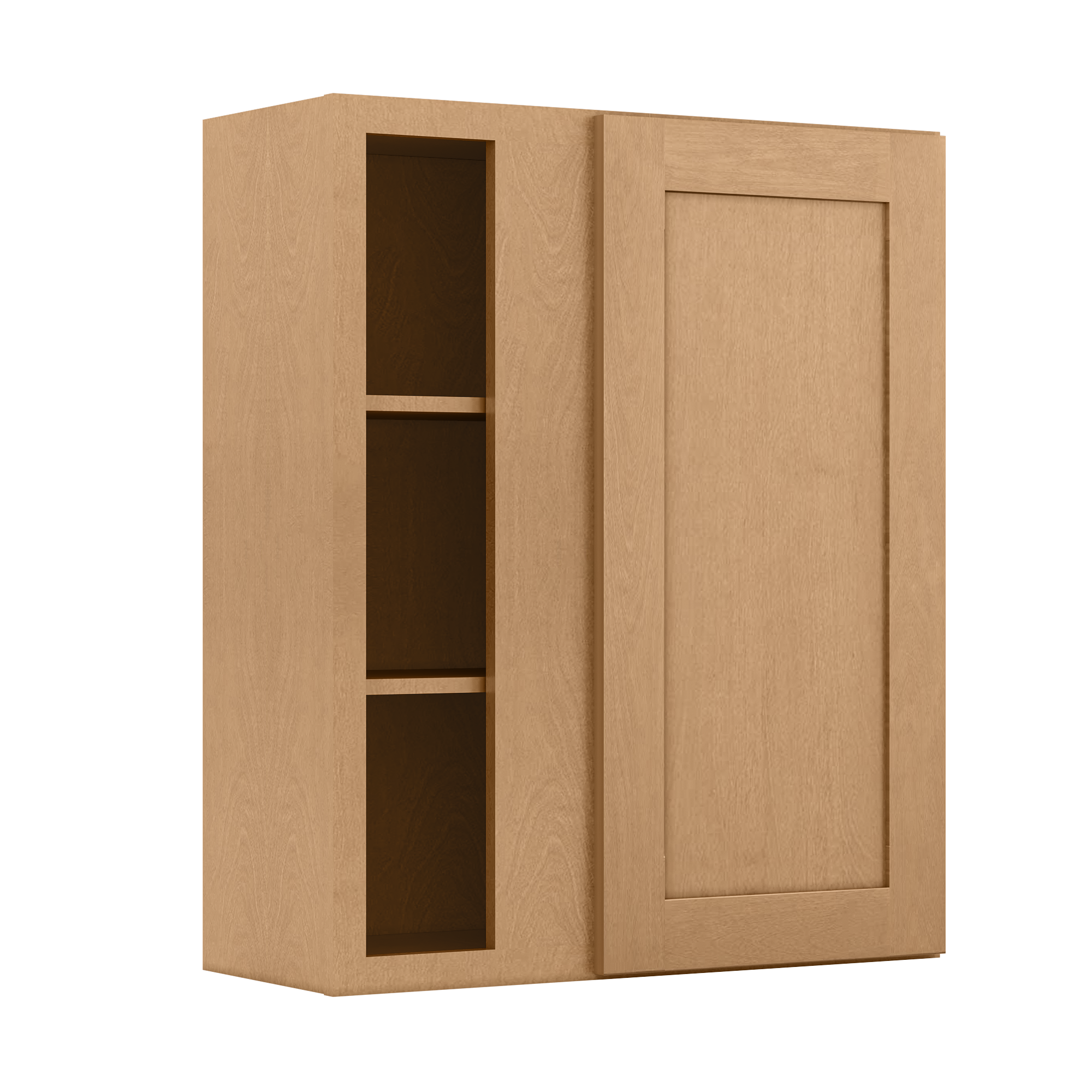 Square Corner Wall Blind Reversible Kitchen Cabinet SC3036 Shaker Toffee LessCare 30 in. width 36 in. height 12 in. depth