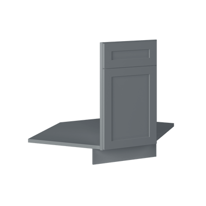 Sink Front Corner Base Kitchen Cabinet SFC36 Colonial Gray LessCare 34.5 in. height 36 in. depth