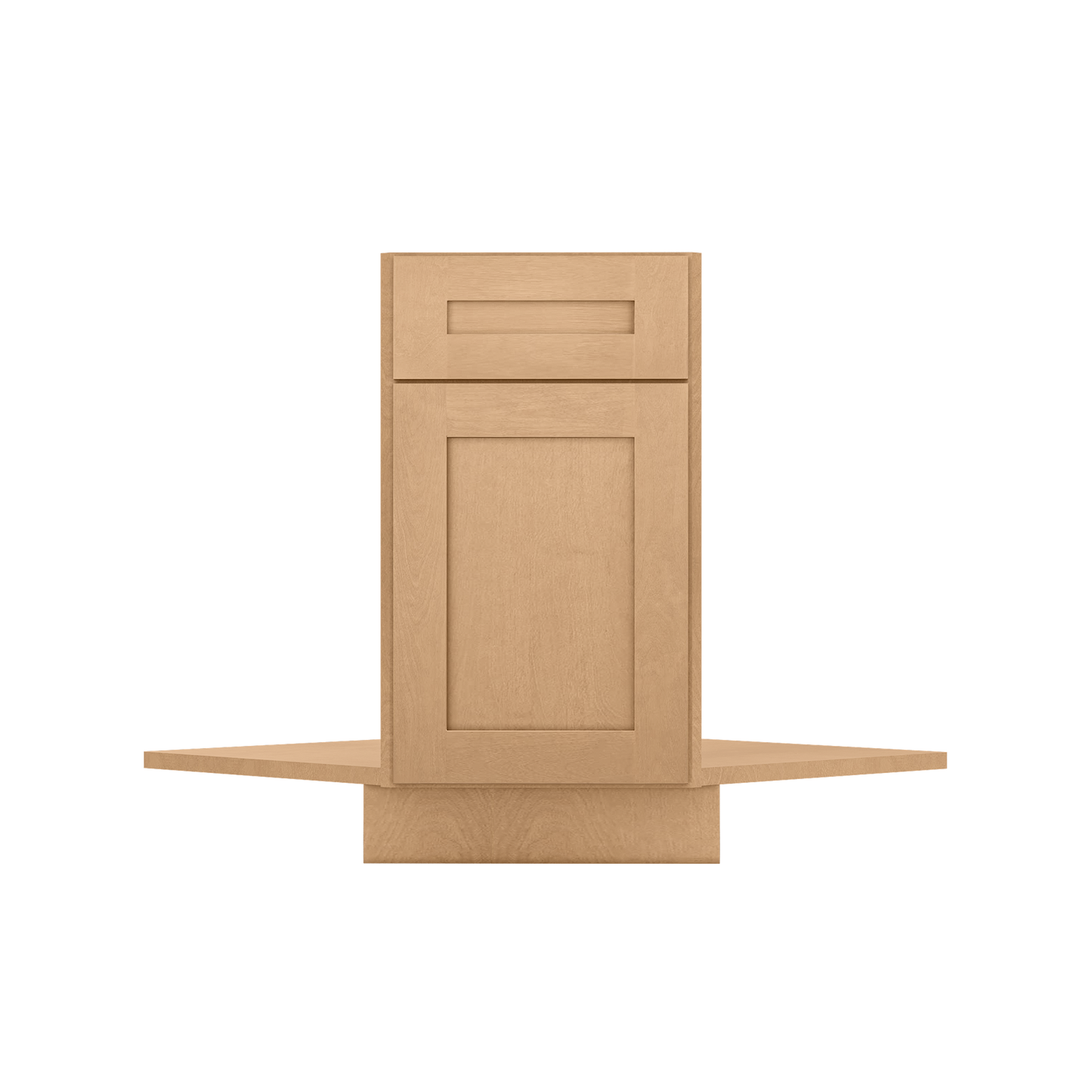 Sink Front Corner Base Kitchen Cabinet SFC36 Shaker Toffee LessCare 34.5 in. height 36 in. depth