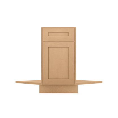 Sink Front Corner Base Kitchen Cabinet SFC36 Shaker Toffee LessCare 34.5 in. height 36 in. depth