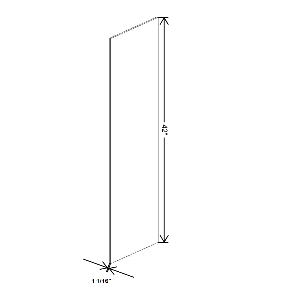 Fabuwood Illume Catalina Muratti 4, Skin Wall Cabinet 42" High With Adhesion