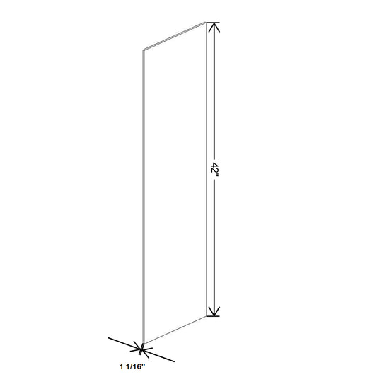 Fabuwood Illume Catalina Nocce 3, Skin Wall Cabinet 42" High With Adhesion