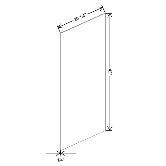 Fabuwood Allure Luna Desert Oak 20 1/4" W X 42 1/8" H X 1/4" D Finished End Skin